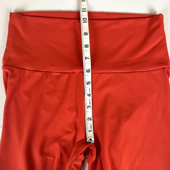 ECHT Women Size Large Biker Shorts Orange Butt Scrunch MAX Glute Flattering Lift - Picture 4 of 7